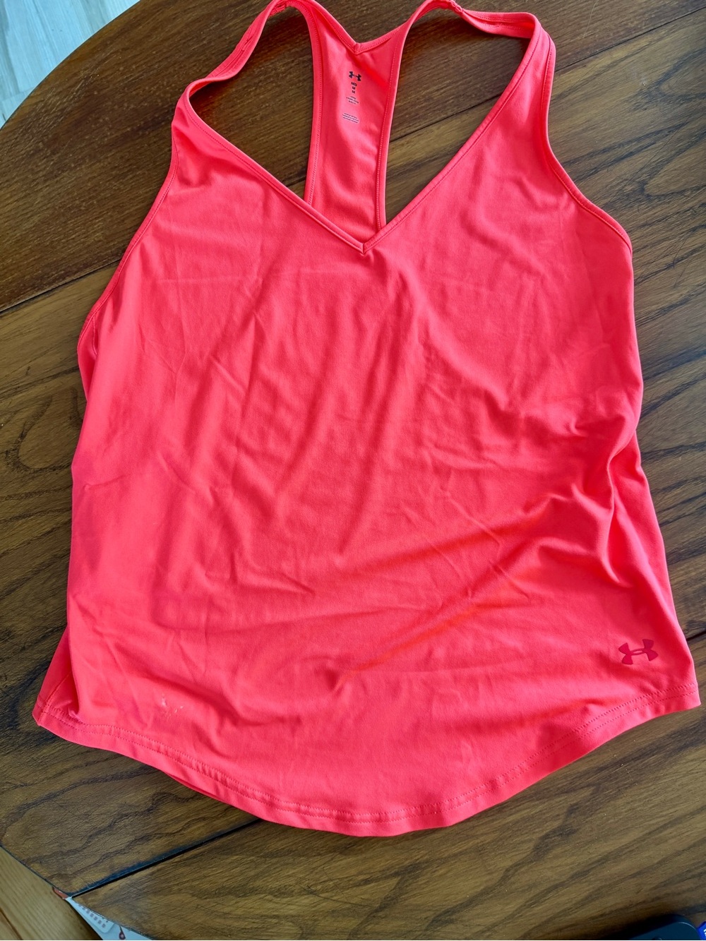Under Armour Women's Neon Coral V-Neck Racerback Tank